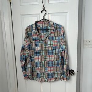L.L. Bean Pastel Multicolor Plaid Shirt